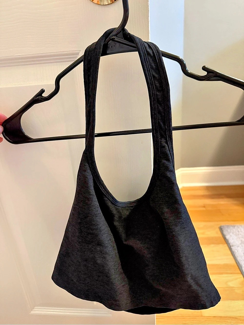 Beyond Yoga Spacedye Well Rounded Cropped Halter Tank Black Small